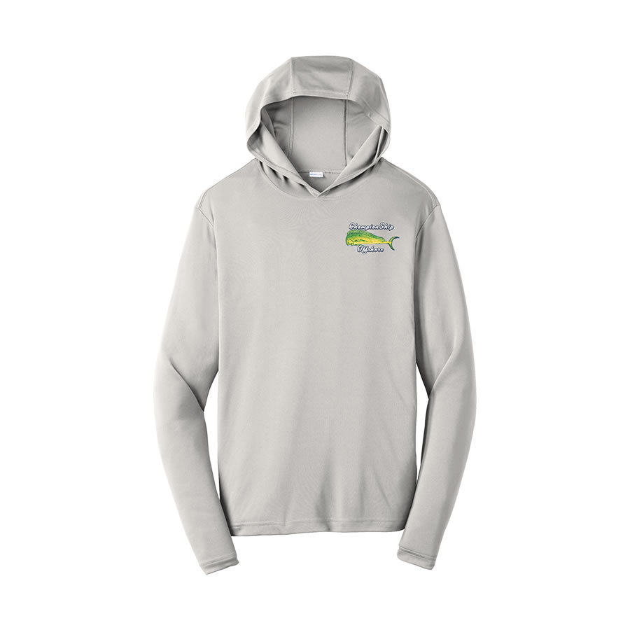 Performance Wear Hoodie Long Sleeve Silver SPF 50 - Championship Offshore